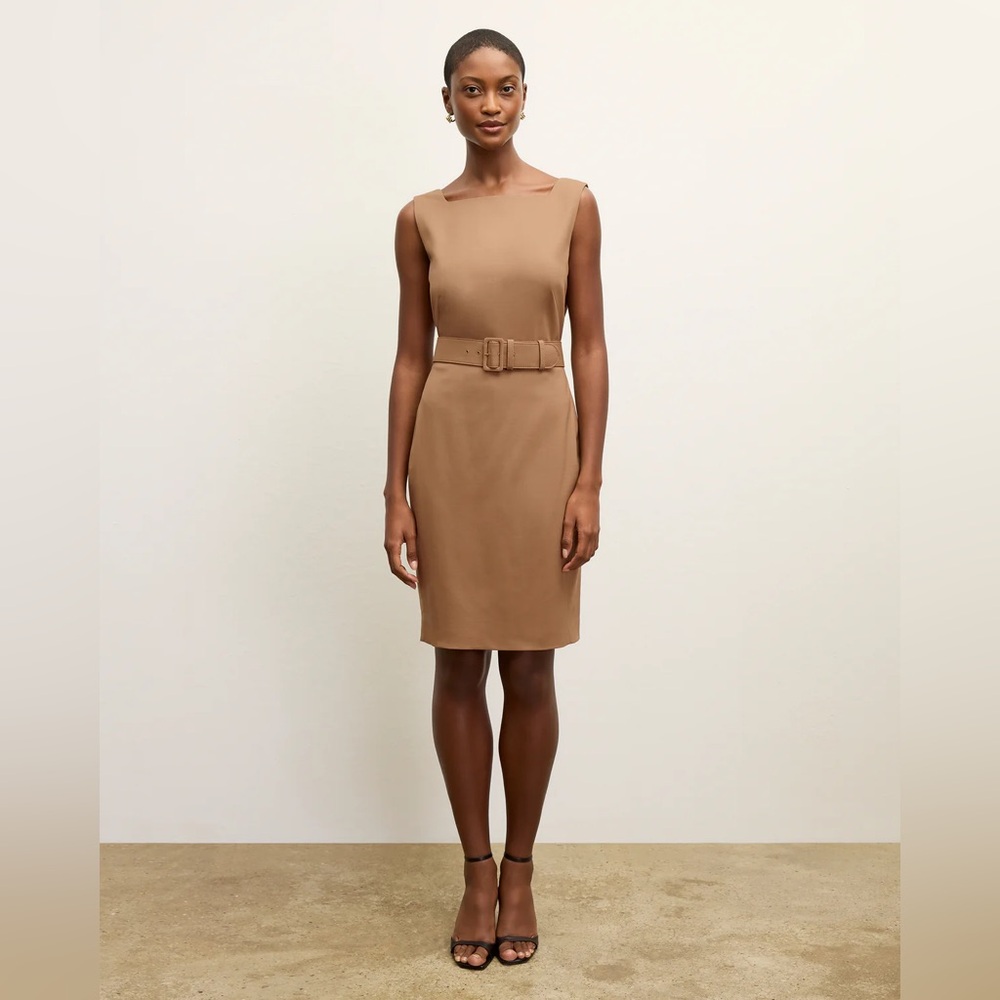 NWT M.M. Lafleur The Cynthia Dress in Camel Italian Wool Twill size 6